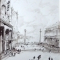 Piazza-San-Marco-Nero-di-seppia-su-cartoncino